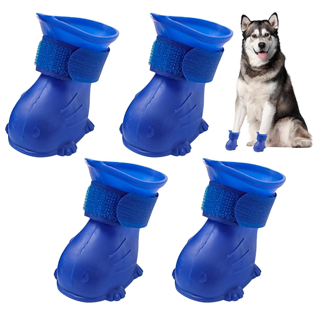 Qpets® TPE Pet Rain Shoes for Dogs, Anti-Slip Dog Rain Shoes Stylish Dog Palm Shoes Paw Protection in Wet Weather - 6x4.5cm (B0D9BND8ZD) Amazon Price History, Amazon Price Tracker