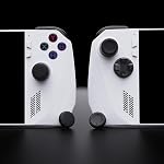 PlayVital Poignées de manchettes noires Caps pour ROG Ally, Poignées de pouce en silicone Bouchons de joystick Accessoires pour ROG Ally X 2024 - Points élevés & Conception enchaînée