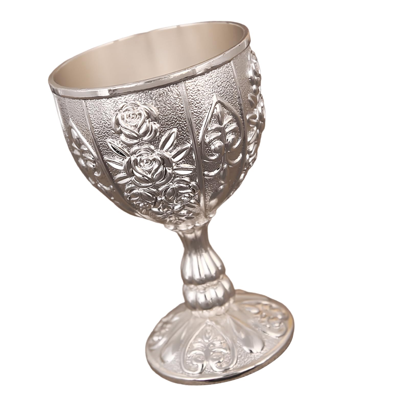 Premium Metal Chalice with Intricate Carving Drinking Cup with Comfortable Grip Perfect for Cocktails Elegant Hammered Goblet