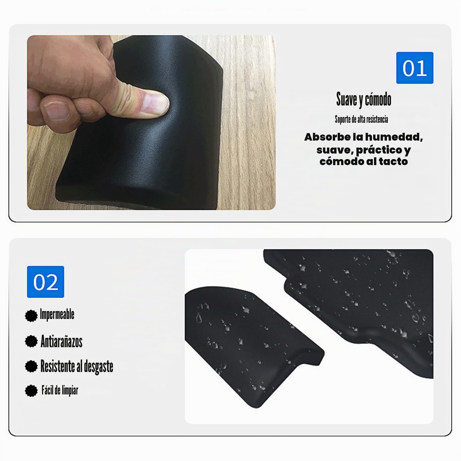 iFCOW Almohadilla del Respaldo de la Motocicleta, Almohadilla del Respaldo del Pasajero de la Motocicleta para la Caja Superior de Aluminio de la Motocicleta 45-65L