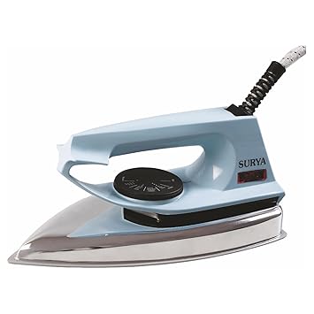 SURYA ROSHNI ECOLYTE-XL 750W Dry Iron with Alloy Aluminium Soleplate, Premium Non-Stick Coating, Cool Touch Handle, Easy Grip Temperature Control for Smooth and Efficient Ironing