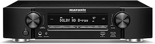 Marantz NR1510 UHD AV Receiver – Slim 5.2 Channel Home Theater Amplifier, Dolby TrueHD and DTS-HD Master Audio | Alexa Compatible | Stream Music via Wi-Fi, Bluetooth and HEOS Black