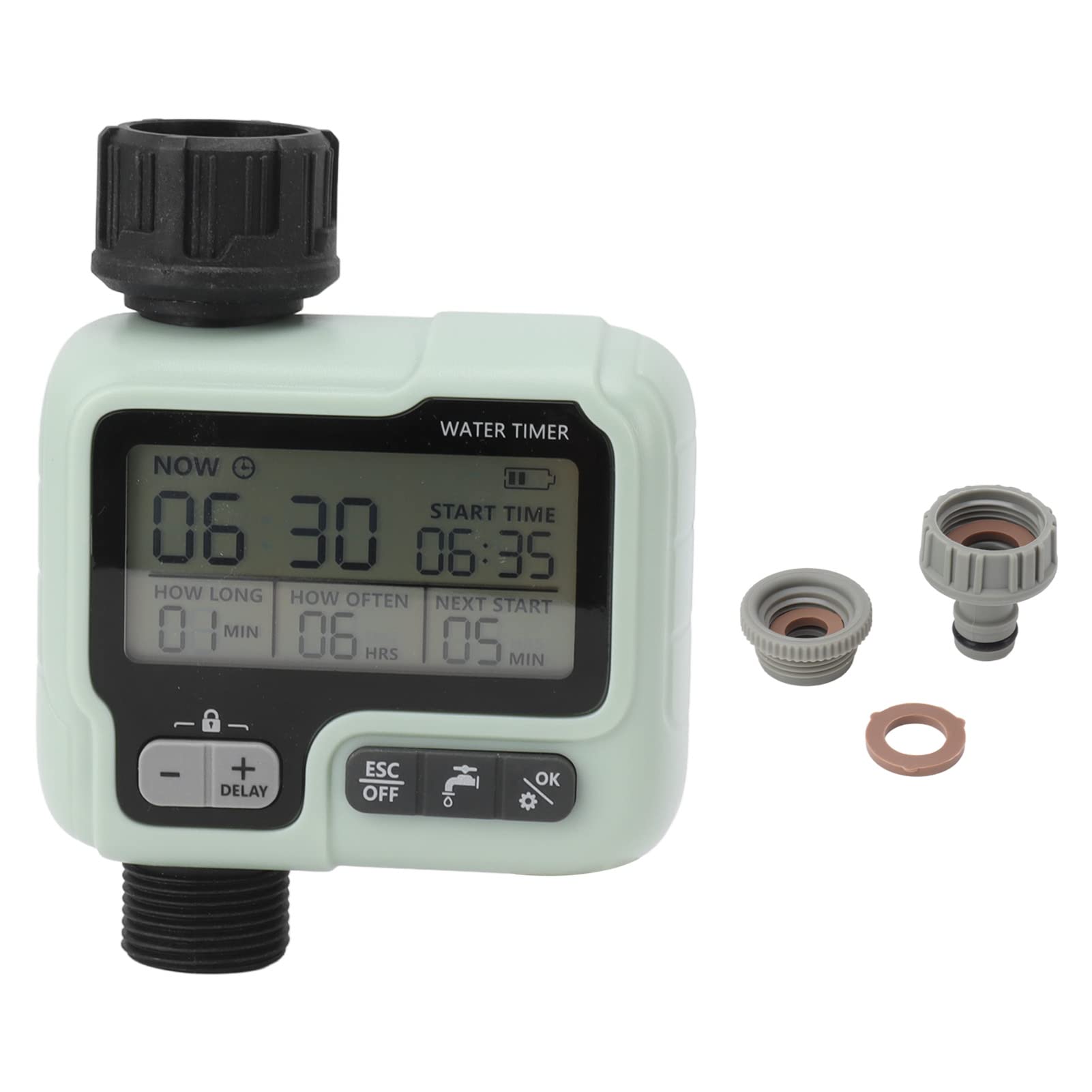 Temporizador de Riego Programable, Temporizador de Aspersor Riego Automático 3V Protección de Baja Corriente para Tierras de Cultivo Al Aire Libre