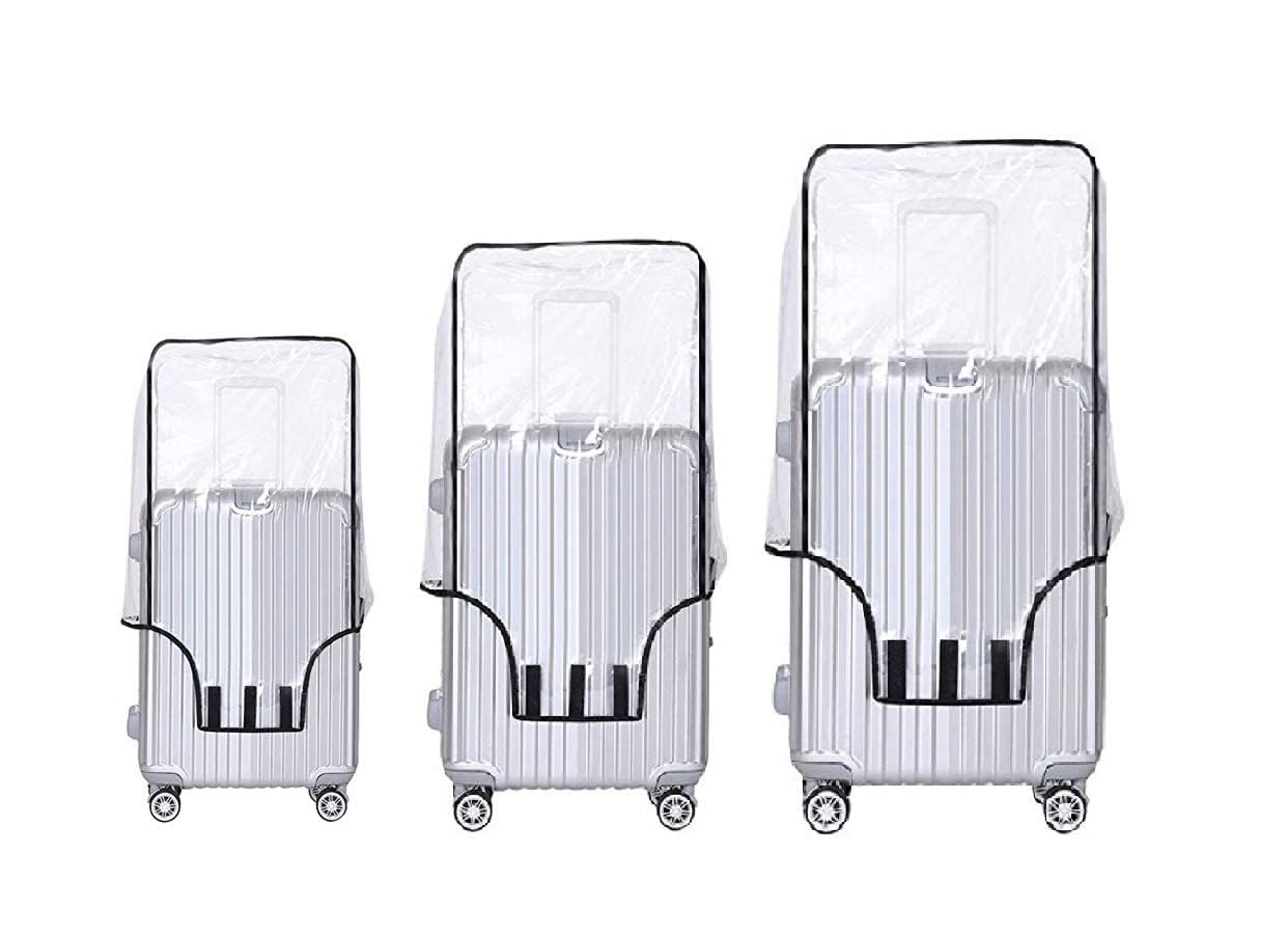 Transparent Protective Zipper PVC Dust Proof Suitcase Cover for Hard Body Luggage | Suitcase Trolley Bag Cover Combo of 3 (22" 26" 30")-image-14