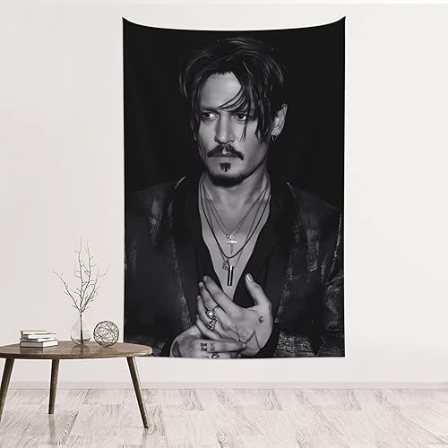 ADPAAR Johnny Depp - Tapiz para colgar en la pared, decoración para sala de estar, dormitorio, 60 x 40 pulgadas