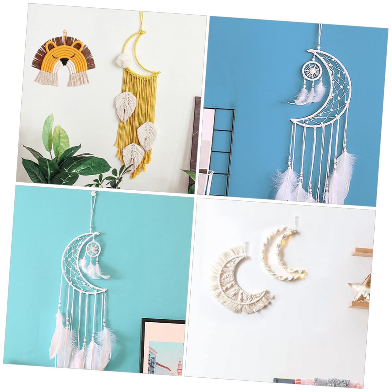Generisch 12 Stück Teiliges DIY Mond Rahmen aus Metallringen zum Basteln Langlebig Vielseitig für Wanddekoration und Pflanzenkränze Kreative DIY Zubehör