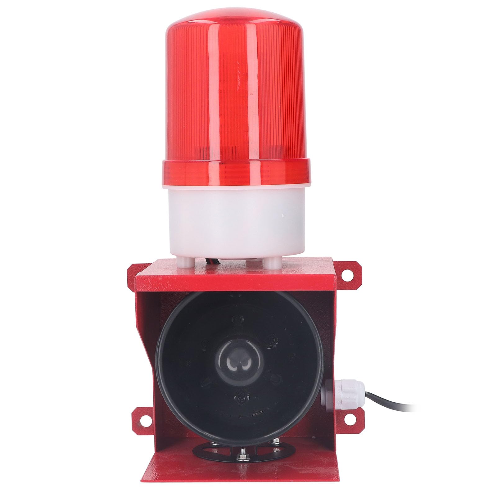 FTVOGUE Alarma Sonora y Luminosa Industrial 115dB LED Impermeable con Montaje en Pared para Exteriores Emergencia Seguridad Fábrica Almacén (DC12V)