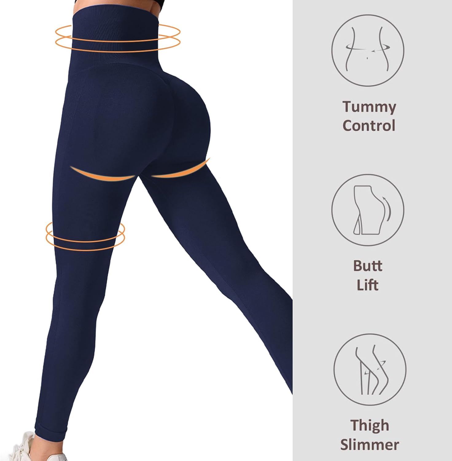 High Waisted Corset Leggings for Women with Magic Waist Shaper Waist Trainer Yoga Pants Tummy Control - Image 4