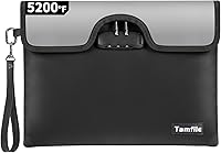 Vista 16 de Bolsa de dinero ignífuga de 5200°F con cerradura, bolsa de documentos ignífuga al agua con cremallera, 8 capas de aislamiento contra incendios