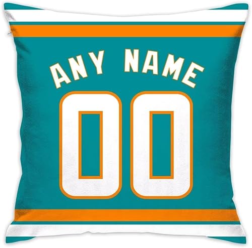 Miniatura 7 de Fundas de almohada de fútbol personalizadas, paquete de 2 unidades, almohadas decorativas, números de nombre, regalos para hombres y mujeres, 18 x