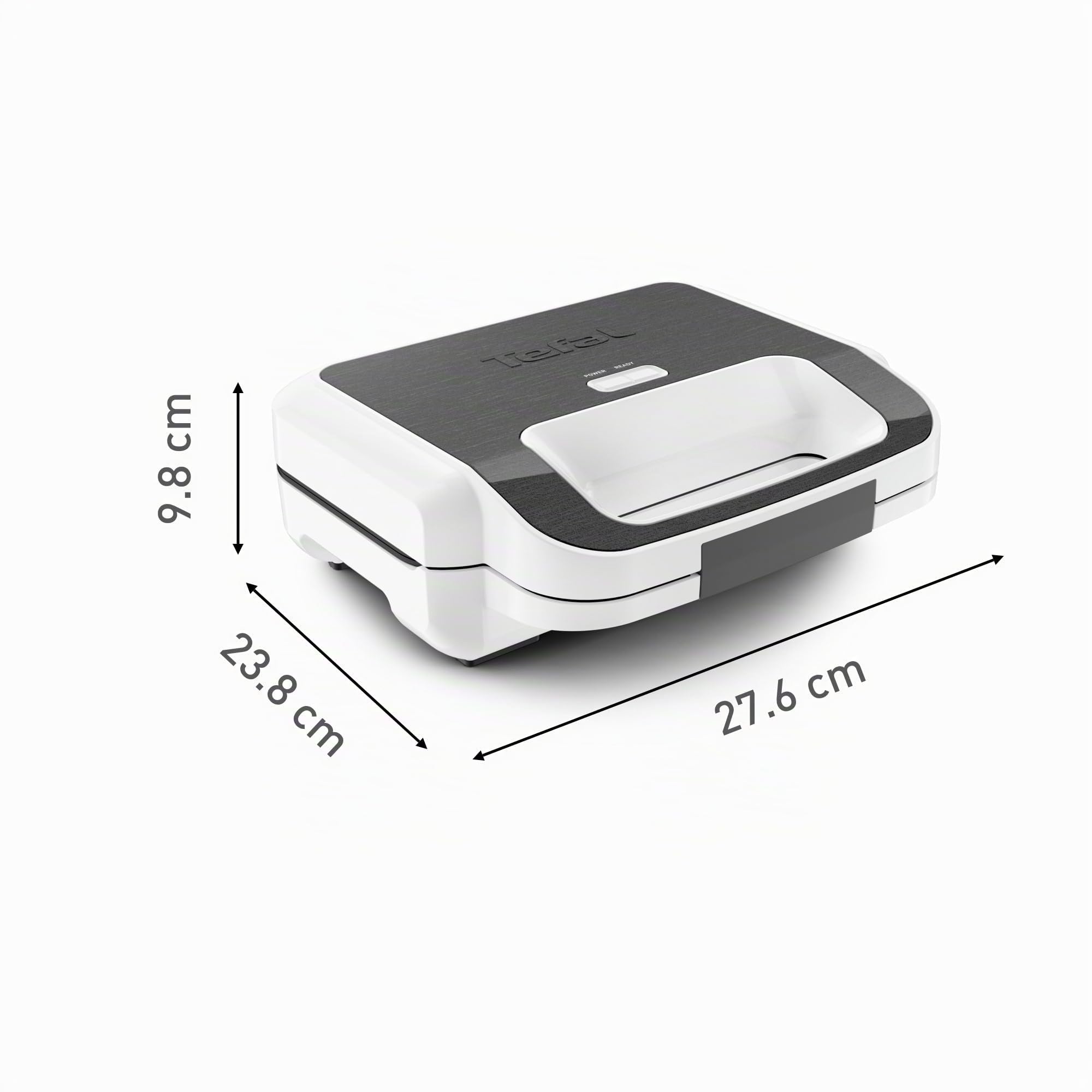 Tefal SW7011 Snack XL Sandwichmaker & Waffeleisen | 2 antihaftbeschichtete Plattensets | Extra tiefe Form | Platten sind spülmaschinengeeignet | Inklusive Rezeptheft | 850W | 27.6 x 23.8 x 9.8 cm