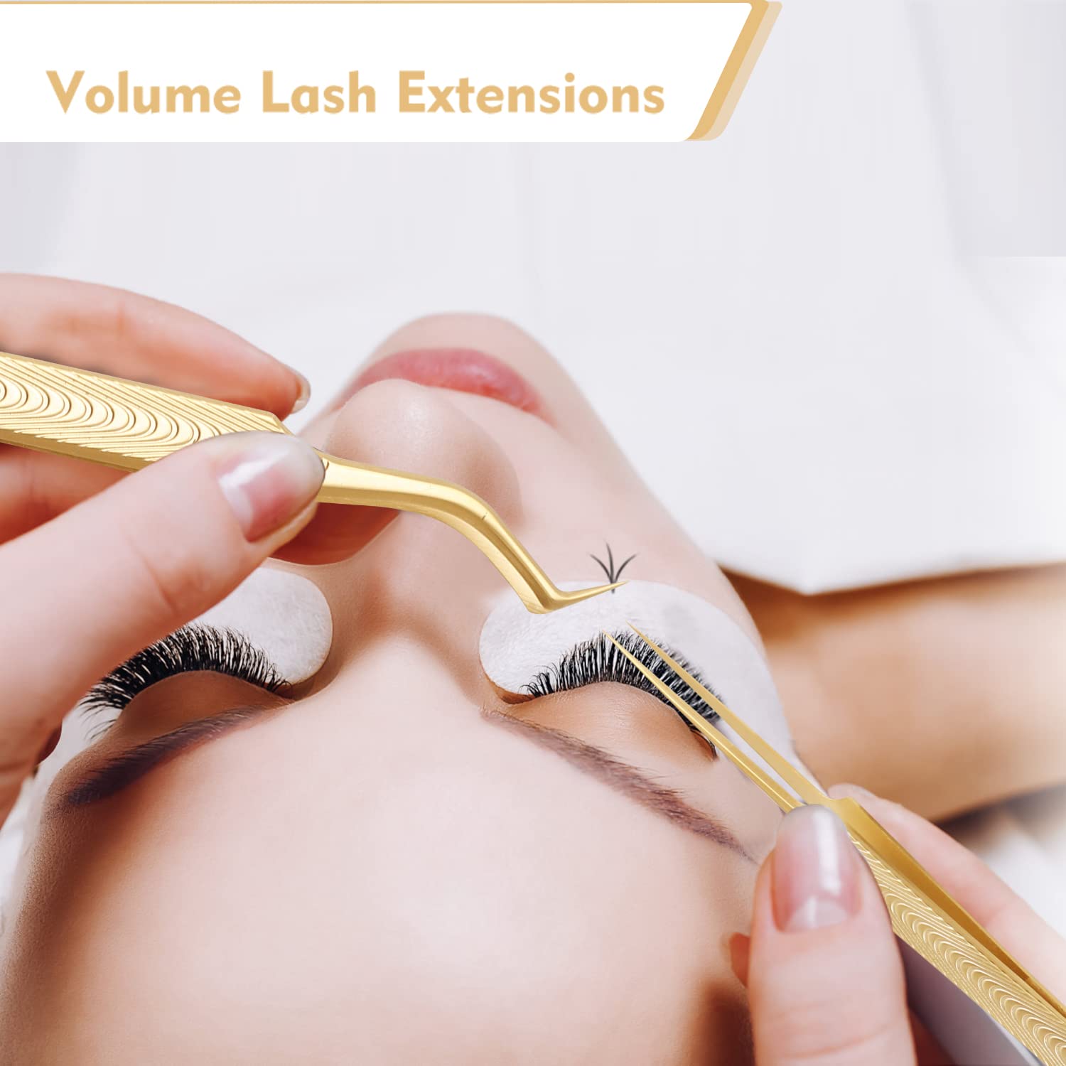 Ms.Queen Eyelash Extension Tweezers - Precision Lashing Tools