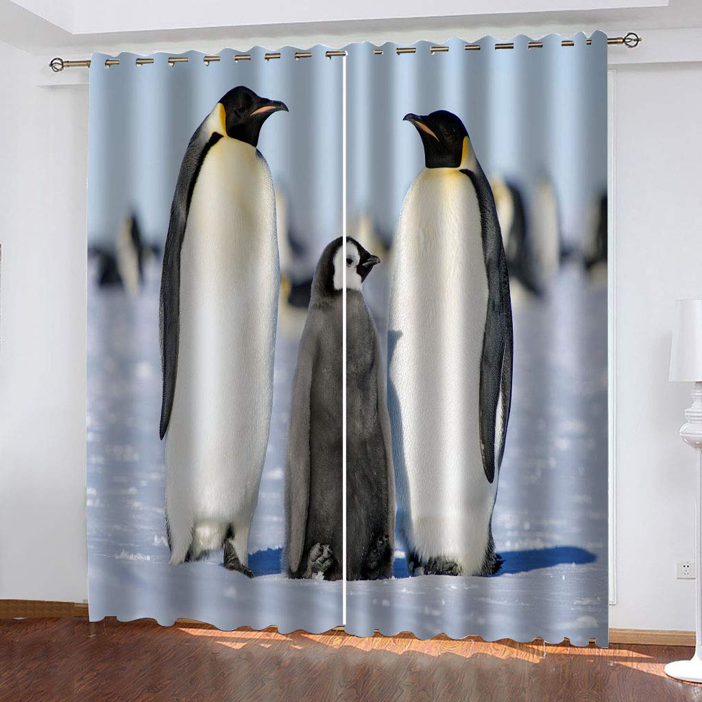 Rideau occultant isolant thermique salon motif animal rideaux 3D