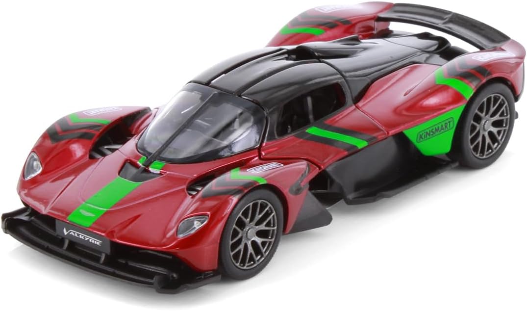 KiNSMART Box of 12 Aston Martin Valkyrie Livery Edition, ASSTD 5470DF - 1/36 Scale Diecast Model Cars