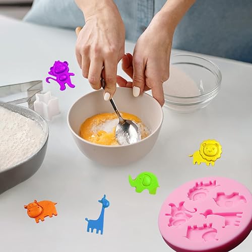 Miniatura 7 de Moldes de silicona para fondant moldes de chocolate de jirafa de elefante hoja de tortuga molde de cocina para decoración de pasteles decoración de