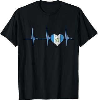 Guatemala Heart Guatemalan Heartbeat EKG Pulse Chapin Mayan T-Shirt