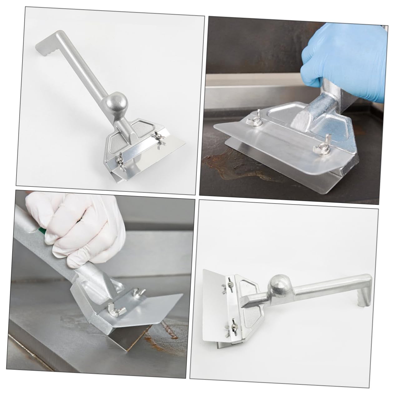 Toyvian Grattoir à Barbecue en Acier Inoxydable Robuste Poignée Extra Longue Ergonomique pour Nettoyage de Grille de Cuisson en Extérieur – Outil Multi-Usage Antiadhésif Sécurisé