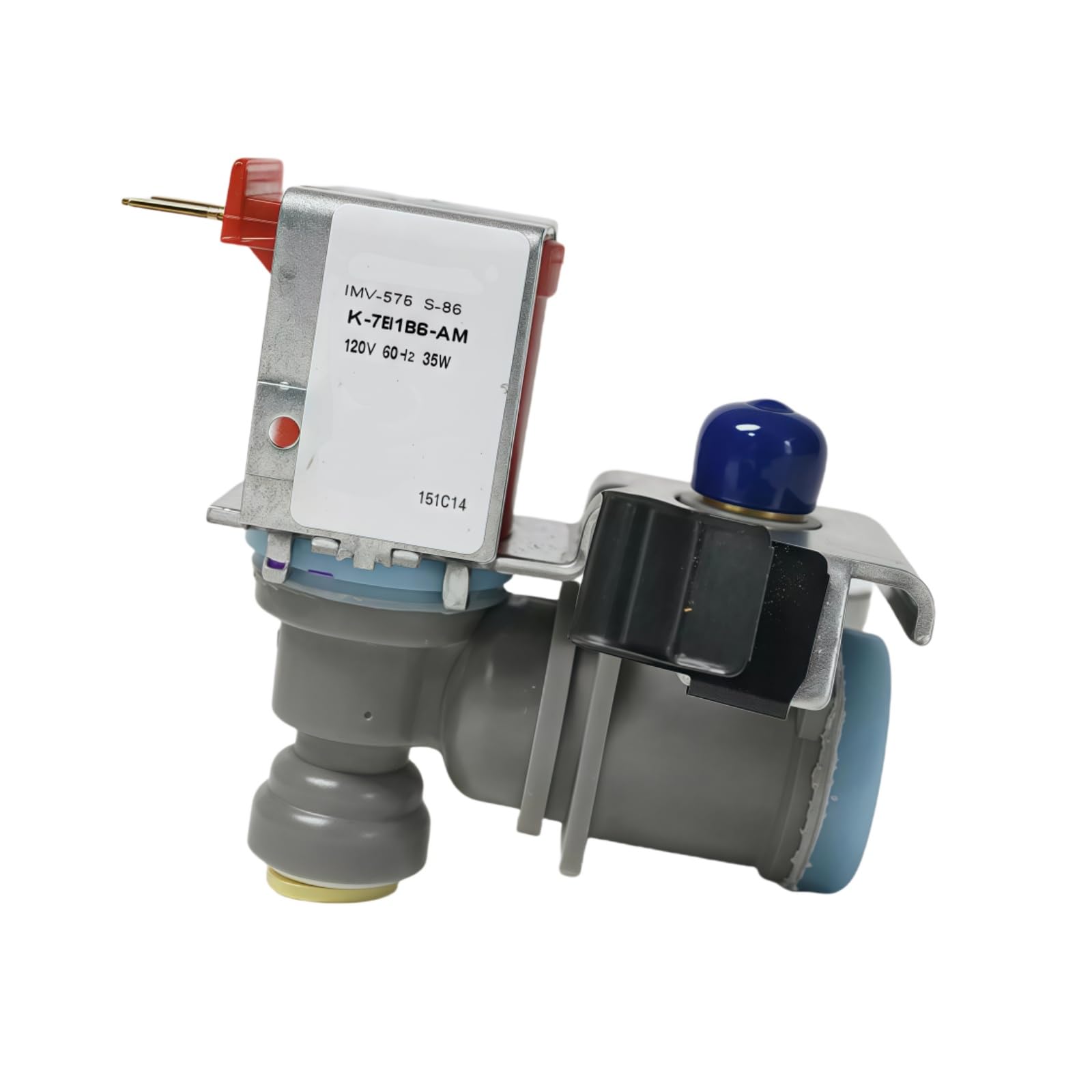 Puoernc Men's Blue K-78186 Compatible With Whirlpool Refrigerator Ice Maker Water Valve 2315576 2155063 2210494 2182104 2001318 2181704 2181915 2210436 2188782 2315508 2315576 12213901