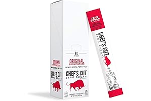 Chef's Cut Zero Sugar Beef and Pork Snack Sticks, Original Smokehouse