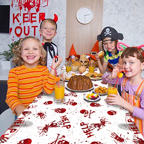 Jectivs JT22012 3Pcs Halloween Bloody Handprint Tablecloth Decorations thumb #5