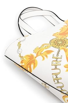 【VERSACE】 white and yellow cotton totes （関税送料込） Versace | Bags | Versace White Tote 5 Inch X 11 | Poshmark