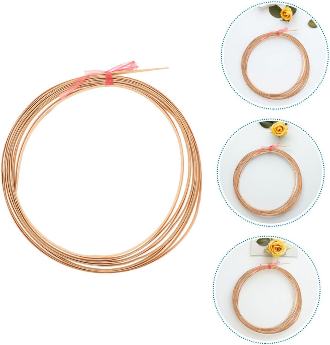 NUOBESTY 2pcs Weaving Kit Handmade Strips for DIY Craft Basket Making Long Wide for Floral Arrangements and Home Decor Projects
