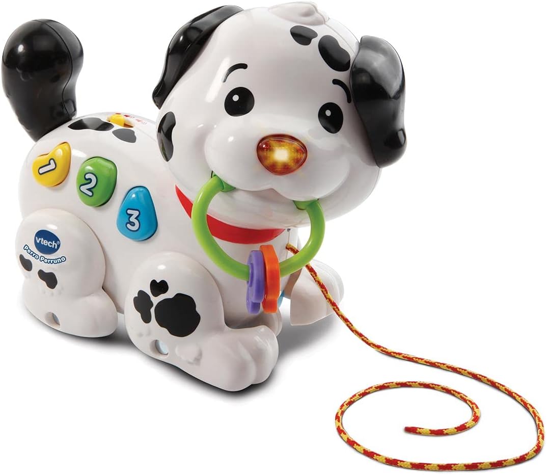 VTech Dog, Interactive Drag in Dog Shape with Voice Phrases Sounds and Melodies, Multi-Colour, One Size (3480-502822)
