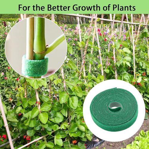 Heelos Thick Mulch Roll for Landscaping,120.1\" x 6.5\" Coconut Fiber Liner Mulch Mat with 16PCS U-Shaped Steel Stakes and Plant Ties Tape,Natural Coco Liner Pad Garden Edging Border Lawns Weed Barrier - Thumbnail 6