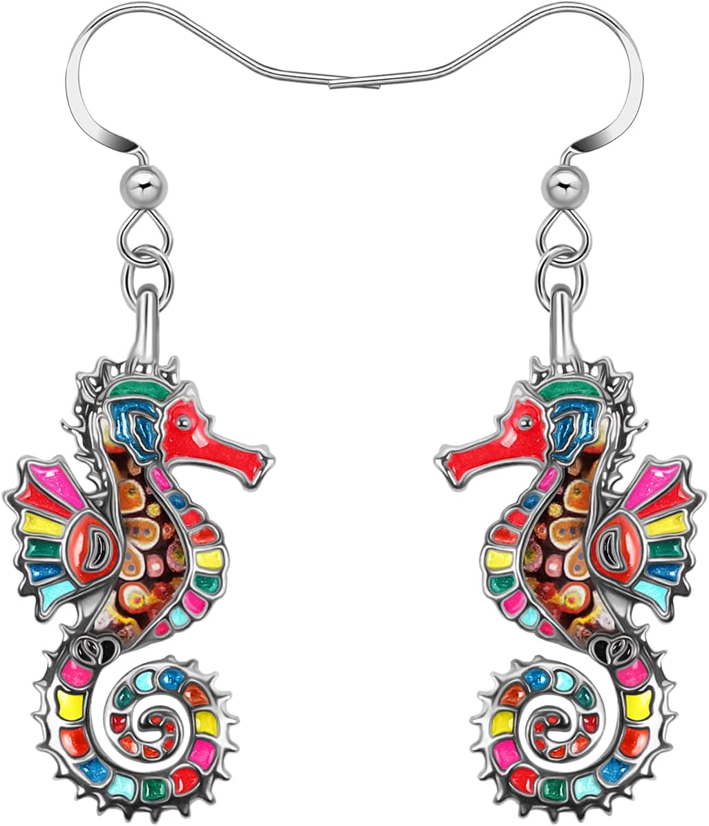 Boucles D'Oreilles Animaux Marins YAYAKO - Requin, Baleine, Méduse | Alliage Zinc | Cadeau Été