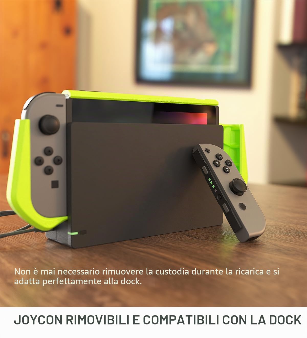 Mumba Custodia per Nintendo Switch, robusta custodia protettiva ibrida in TPU, per Nintendo Switch, colore: verde