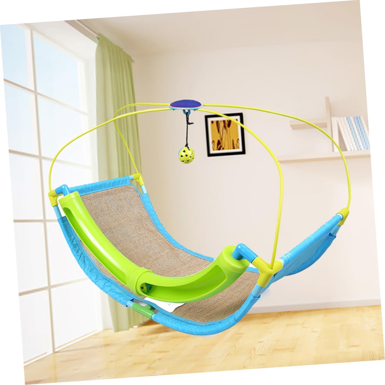 Cat Cradle Hammock Bed with Small Bed Cushion for Indoor Use Versatile Design for High Places Easy to Store