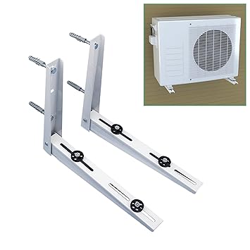 Forestchill Foldable Wall Mount Bracket, fits Mini Split Ductless Outdoor Unit Air Conditioner Condensing Unit Heat Pump System Condenser Universal Design, Support up to 240lbs, 7000-10000 BTU, 1-2P