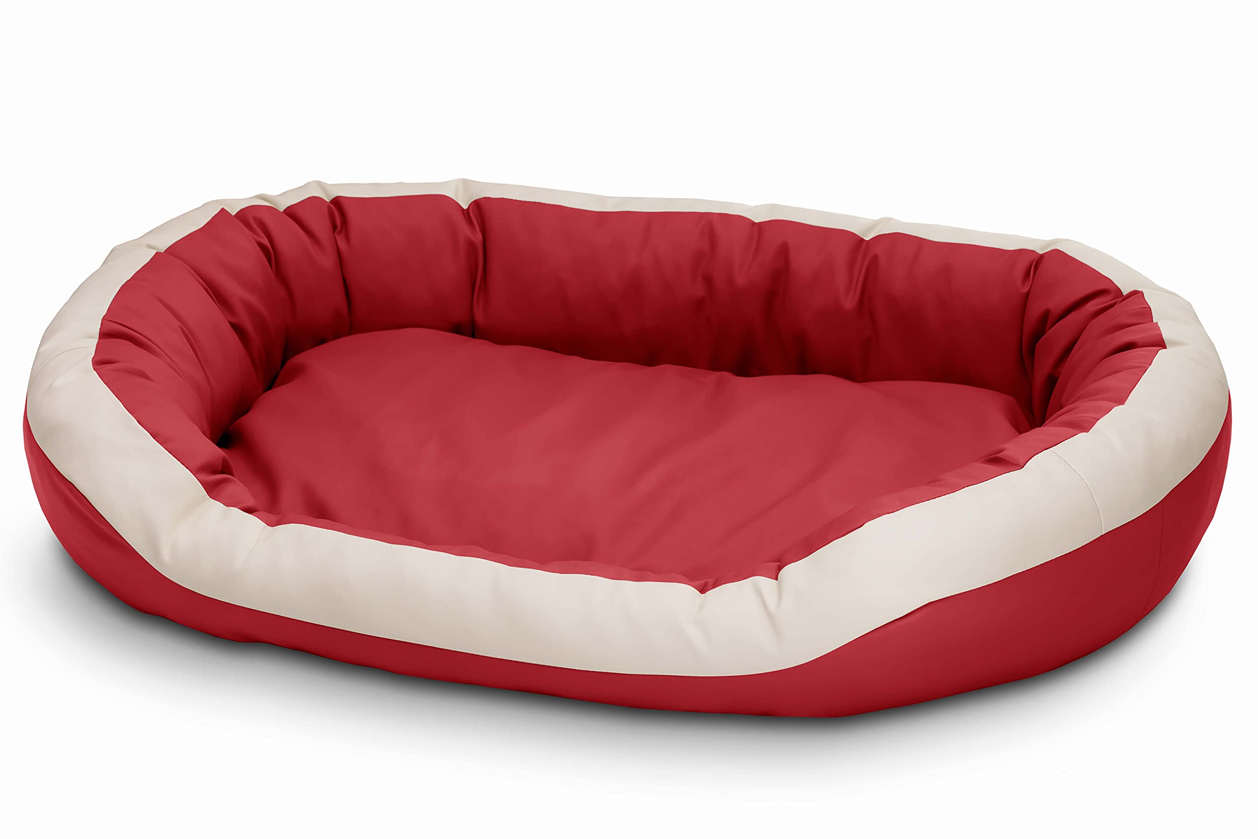 Cama para perros de cuero ecológico, suave para perros medianos y grandes, cama mullida para perros, sofá Luxus XL/XXL