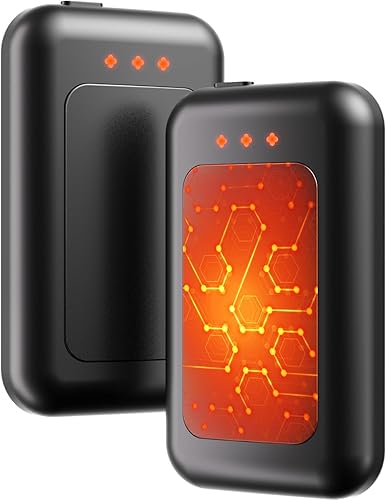Calentadores de manos eléctricos recargables, paquete de 2, calentador de manos recargable de 6400 mAh, calentador de manos portátil de 16 horas