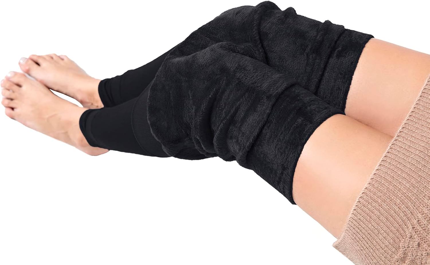 Pnadty Women's High Waisted Velvet Warm Elastic Tights Winter Fleece Lined Thick Leggings Pants - Image 6