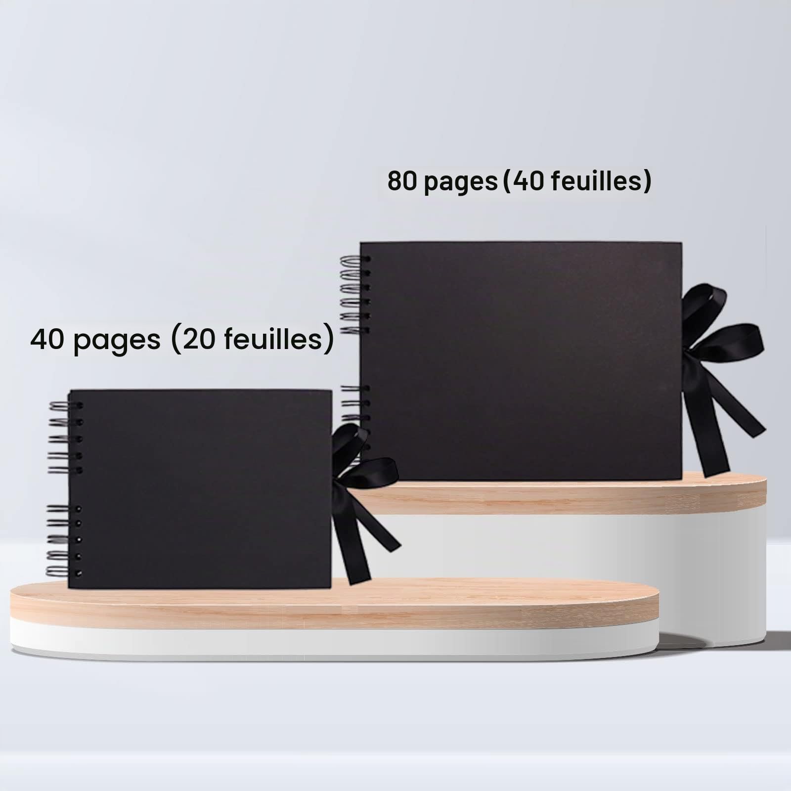 Vienrose Album Photo Scrapbooking 10x15 Livre Fait à La Main DIY Album 40 Pages Cadeaux pour Bebe Valentin Anniversaire Enfant Mariage Voyage Festival L'Obtention du Diplôme (Noir)