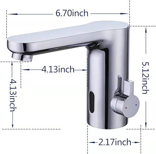 Miniatura 2 de Sersor - Grifo de baño automático sin contacto, mezclador de calor y frío, con caja de control, grifos de tocador de latón genuino, grifo de baño