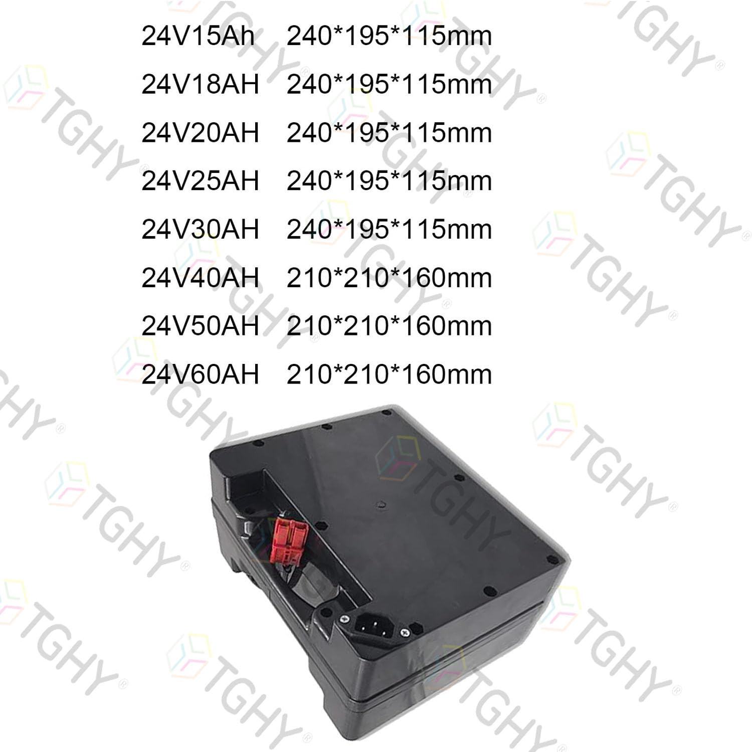 TGHY Batería para Silla de Ruedas eléctrica, Paquete de baterías de Litio de 24 V, baterías para sillas de Ruedas Plegables de 15 Ah a 60 Ah con Cargador.,24v15ah