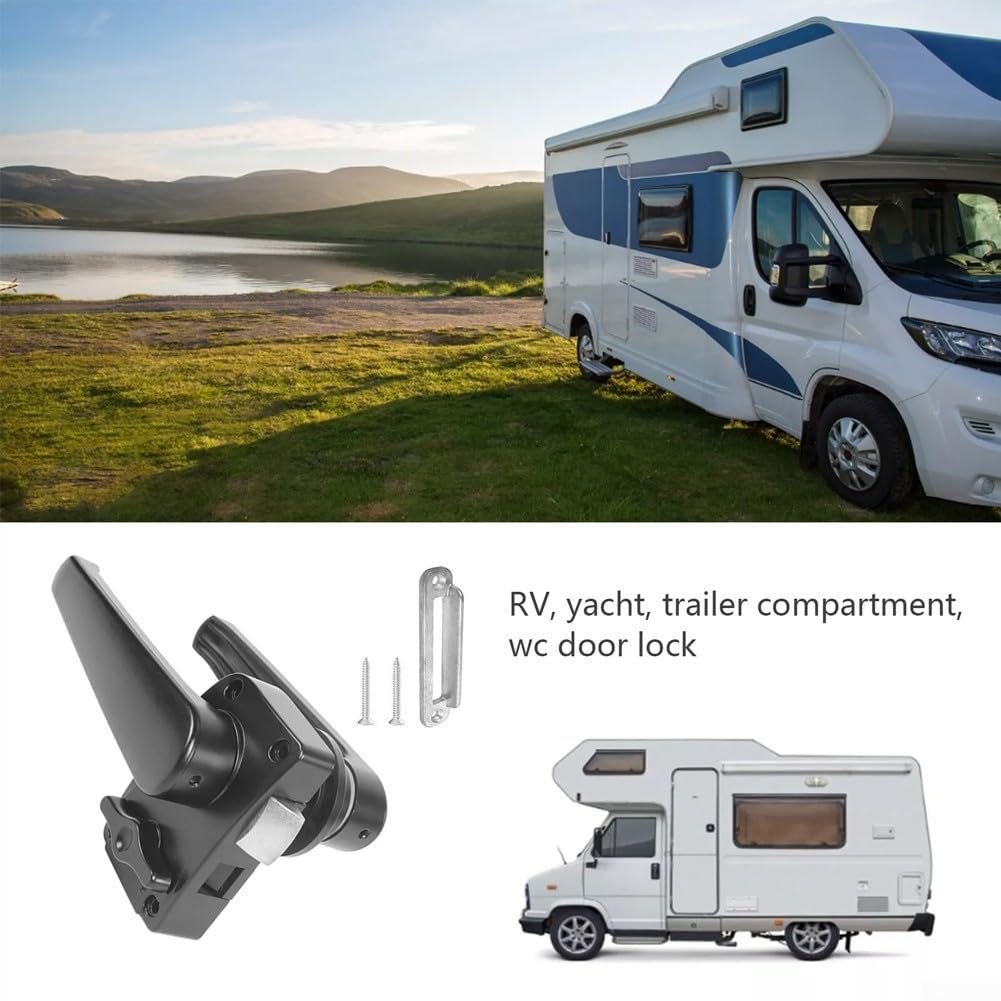 Serratura per porta WC camper bagno serratura per camper, yacht robusta struttura in metallo, elegante e affidabile
