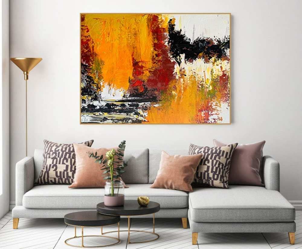 Handgemaltes Leinwandbild Atalantum - 75x100cm Abstrakt Portrait