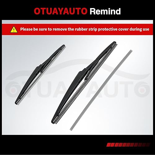 Miniatura 4 de OTUAYAUTO - Limpiaparabrisas trasero, 2 piezas de limpiaparabrisas trasero de coche