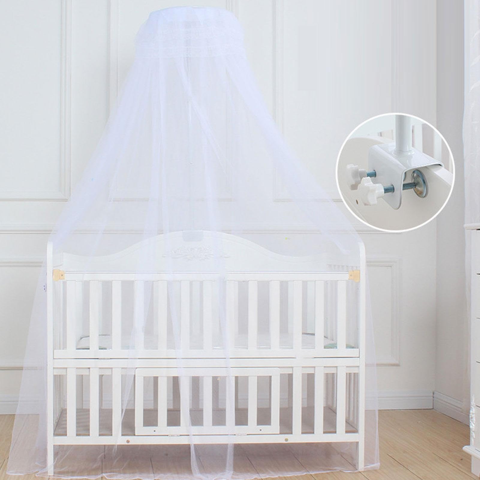 Supporto rete per baldacchino, robusto e rimovibile, 5 livelli, rete per la cameretta dei bambini, lettino, baldacchino per culla, per rete per telaio