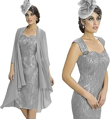 Amazon.com: Vestido elegante para mujer, talla grande, de gasa, con  cuentas, de encaje, 2 piezas/juego para la madre de la novia, Fucsia, 26 Talla  extra : Ropa, Zapatos y Joyería