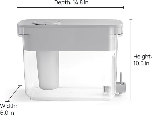 Miniatura 10 de Culligan Dispensador de filtro de agua de 32 tazas con tecnología ZeroWater - Incluye filtro de agua avanzado de 5 etapas, certificado para reducir