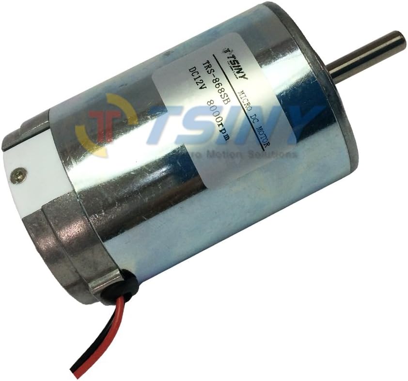 TSINY 44mm Diameter Miniature High Torque 12 Volt 8000 RPM Electric Small DC Motor