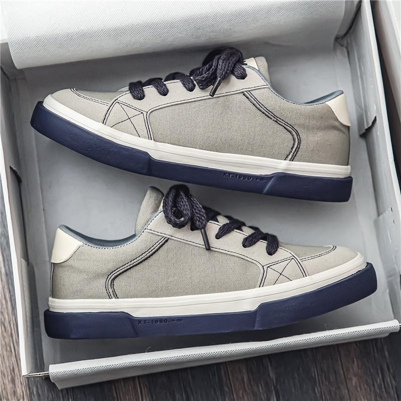 Men's Solid Color Canvas Strap Sneakers - Comfortable Daily Outdoor Shoes with Adjustable Fit3