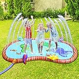 🐳Juguete de Agua: la alfombra de juguete está decorada con coloridos motivos marinos y te ofrece divertidas actividades de verano en el agua. La familia y los amigos pueden jugar juntos.