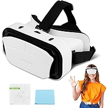 Virtual Reality Goggles, 3D VR Glasses Adjustable VR Virtual Reality Headset with Wide Angle Lens, Universal 3D VR Headset for Kids Adults, HD Goggles for Phone Movies Games