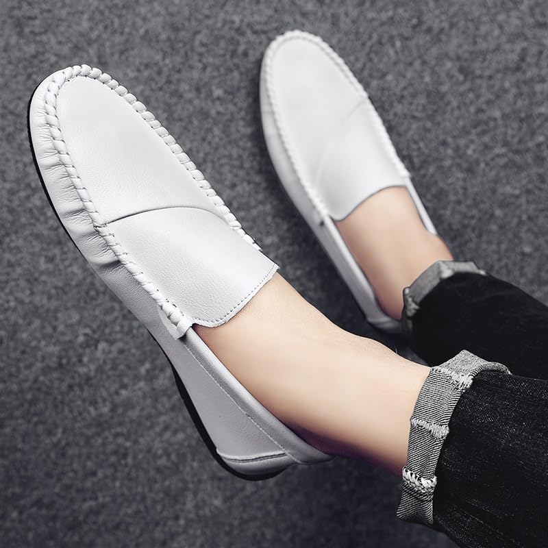 Men's Loafers Shoes Round Toe Solid Color Vegan Leather Loafer Shoes Resistant Comfortable Flexible Prom Outdoor Slip On3