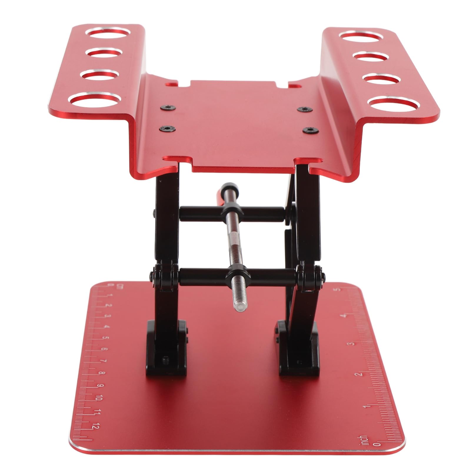 POENVFPO Estación de Trabajo de Reparación de Automóviles RC Soporte Estable y Soporte Ajustable en para Automóviles RC 1:8 1:10, Construcción de Metal Simulada para Entusiastas y Aficionados (Rojo)